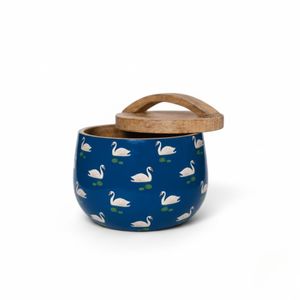 Enamel Cookie Jar: Stylish Kitchen Storage Solution 074